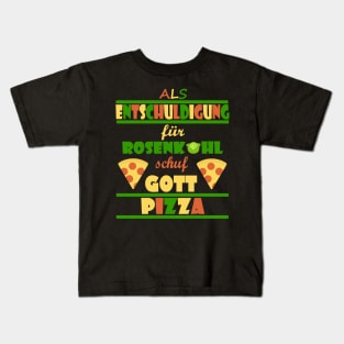 Pizza Italien Essen lustiger Spruch Geschenk Kids T-Shirt